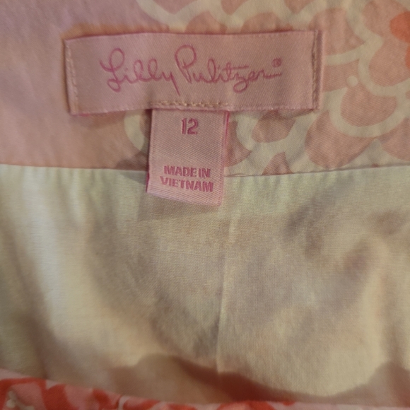 LILLY PULITZER PINK FLORAL SKIRT, SIZE 12 - Picture 10 of 10